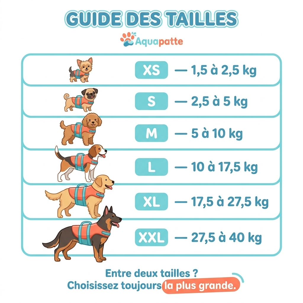 Guide des tailles Aquapatte